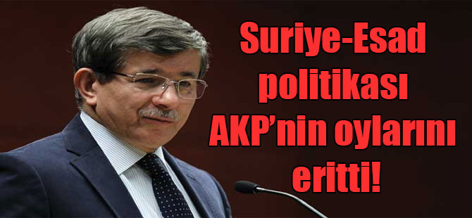 Suriye-Esad politikası AKP’nin oylarını eritti!