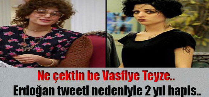 Ne çektin be Vasfiye Teyze.. Erdoğan tweeti nedeniyle 2 yıl hapis..