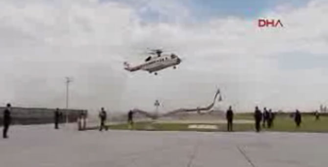 Erdoğan’ı taşıyan helikopter son anda…