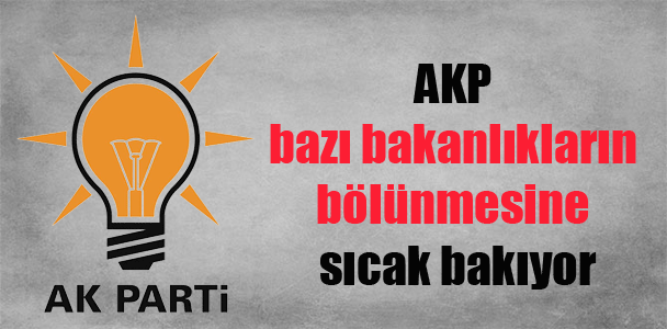 AKP bazı bakanlıkların bölünmesine sıcak bakıyor