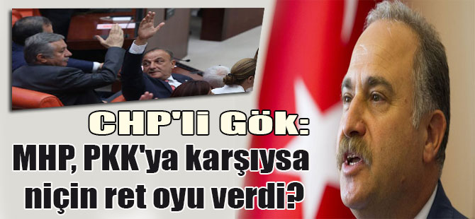CHP’li Gök: MHP, PKK’ya karşıysa niçin ret oyu verdi?