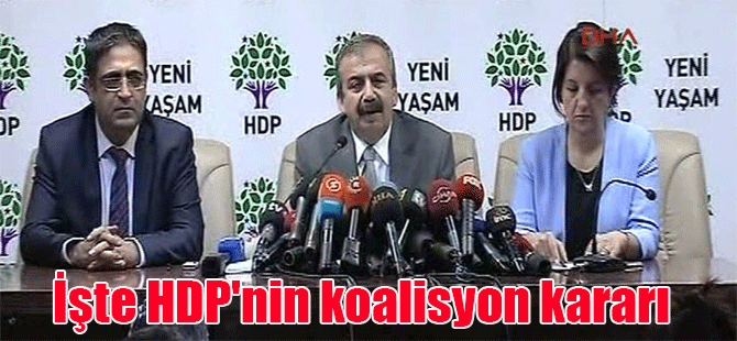 İşte HDP’nin koalisyon kararı