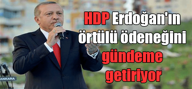 HDP Erdoğan’ın örtülü ödeneğini gündeme getiriyor