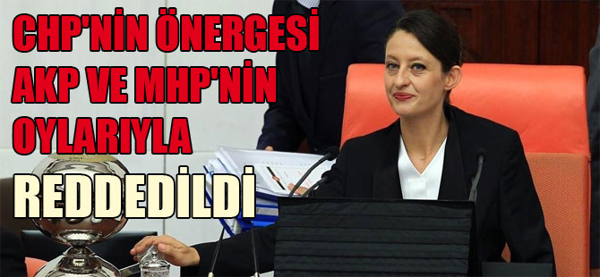 CHP’nin önergesi AKP ve MHP’nin oylarıyla reddedildi