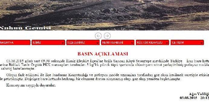 PKK’nın doğalgaz boru hattına sabotajı önlendi