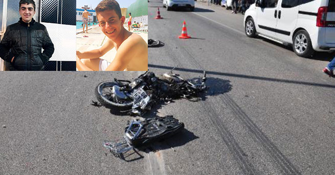 Hafriyat kamyonları motosikletli gençlere çarptı: 2 ölü
