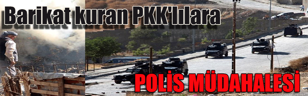 Barikat kuran PKK’lılara polis müdahalesi