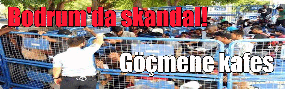 Bodrum’da skandal! Göçmene kafes