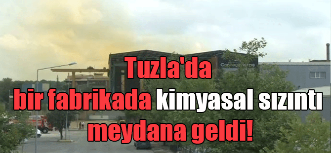 Tuzla’da bir fabrikada kimyasal sızıntı meydana geldi!