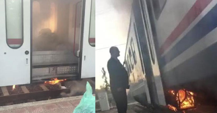 İzmir’de yolcu treninde yangın paniği