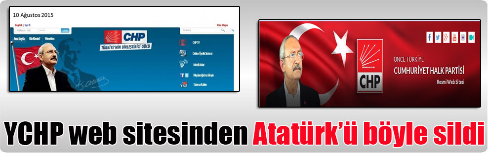 YCHP web sitesinden Atatürk’ü böyle sildi