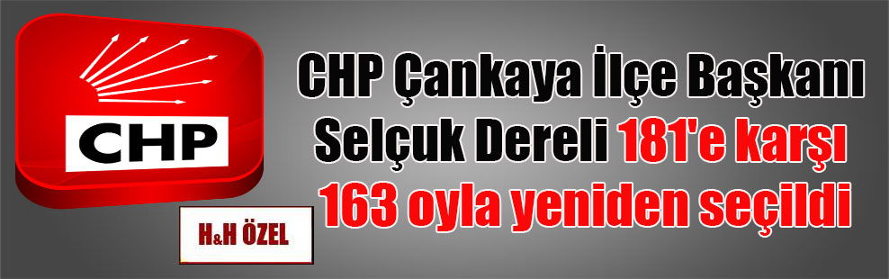 CHP Çankaya İlçe Başkanı Selçuk Dereli 181’e karşı 163 oyla yeniden seçildi