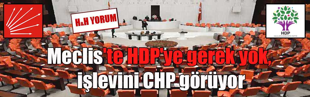 Meclis’te HDP’ye gerek yok, işlevini CHP görüyor