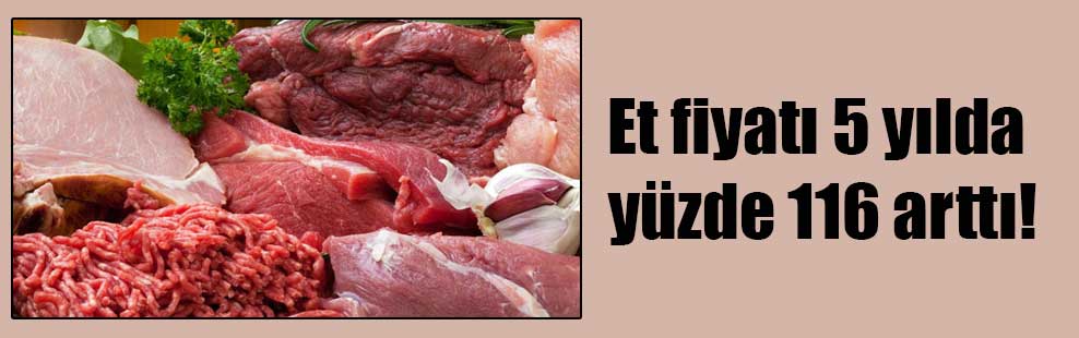Et fiyatı 5 yılda yüzde 116 arttı!