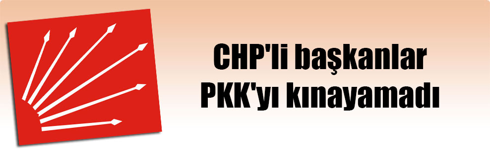 CHP’li başkanlar PKK’yı kınayamadı