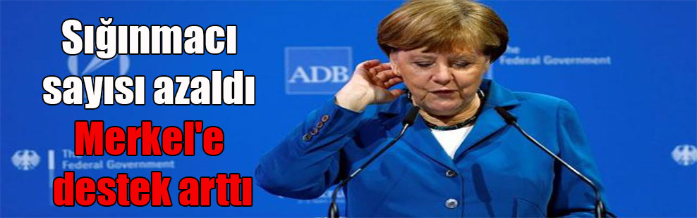 Sığınmacı sayısı azaldı Merkel’e destek arttı