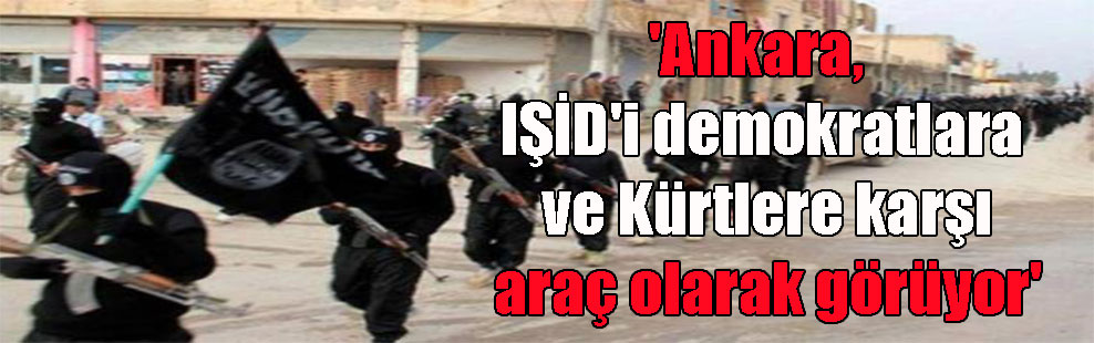 ‘Ankara, IŞİD’i demokratlara ve Kürtlere karşı araç olarak görüyor’