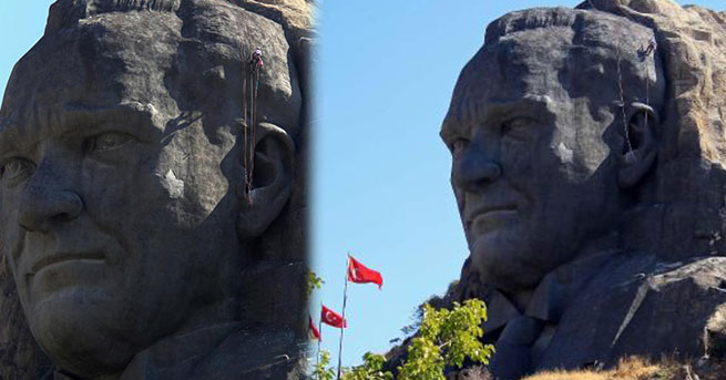 En büyük Atatürk maskı bakıma alındı