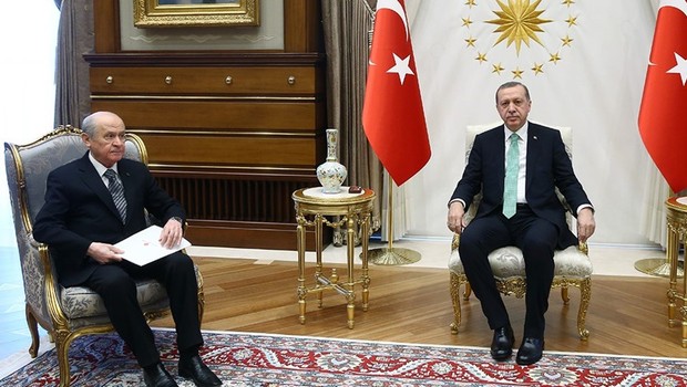 Beştepe’de Erdoğan-Bahçeli görüşmesi sona erdi