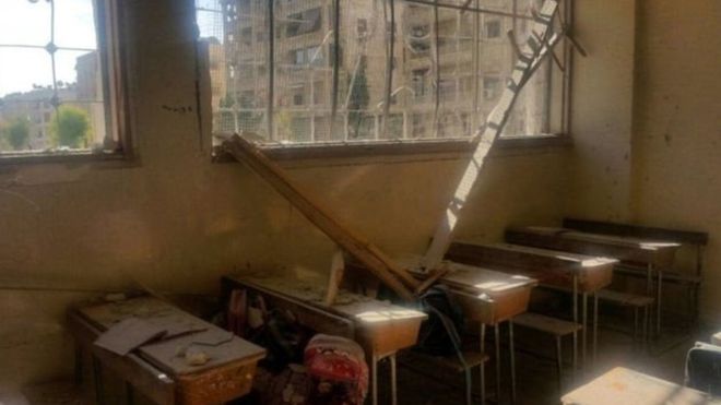 Batı Halep’te okula saldırı: Yedi çocuk ve bir kadın öldü