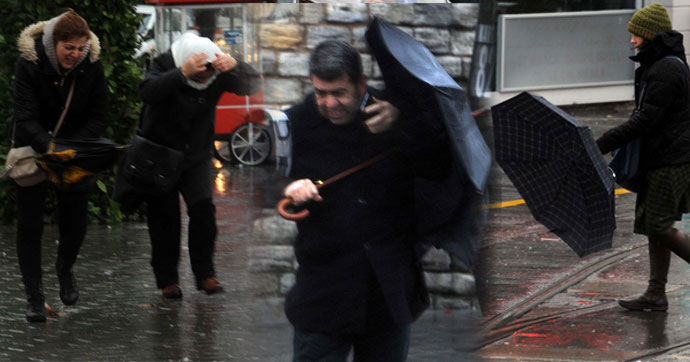 İstanbul’da yağmur ve fırtına etkili oluyor!
