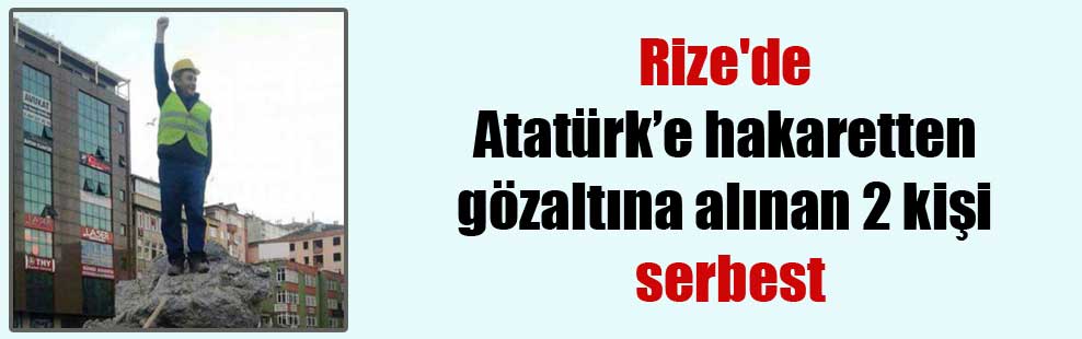 Rize’de Atatürk’e hakaretten gözaltına alınan 2 kişi serbest