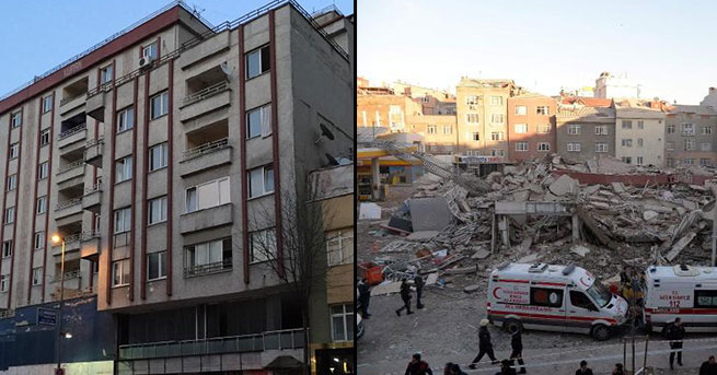 Zeytinburnu’da çöken binanın faciadan önceki hâli