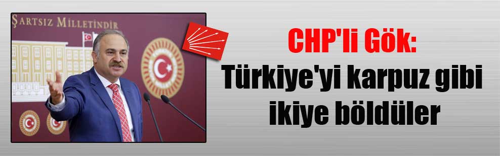 CHP’li Gök: Türkiye’yi karpuz gibi ikiye böldüler
