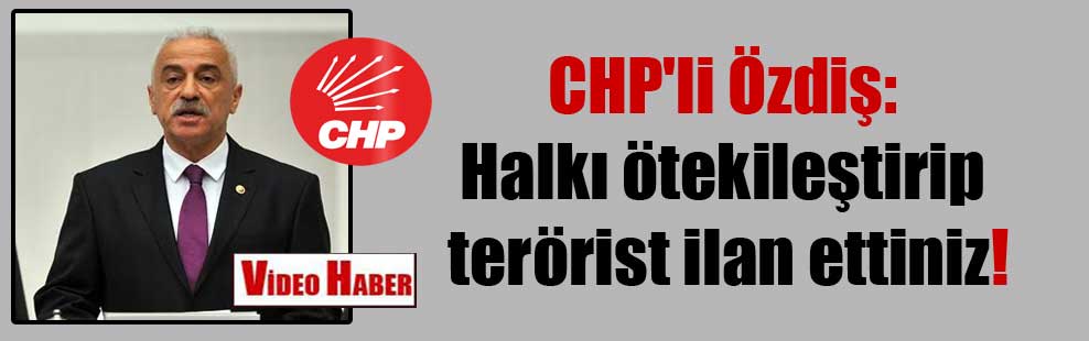 CHP’li Özdiş: Halkı ötekileştirip terörist ilan ettiniz!