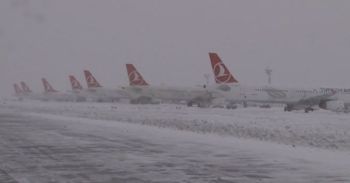 THY’den Amerika yolcularına kar fırtınası uyarısı
