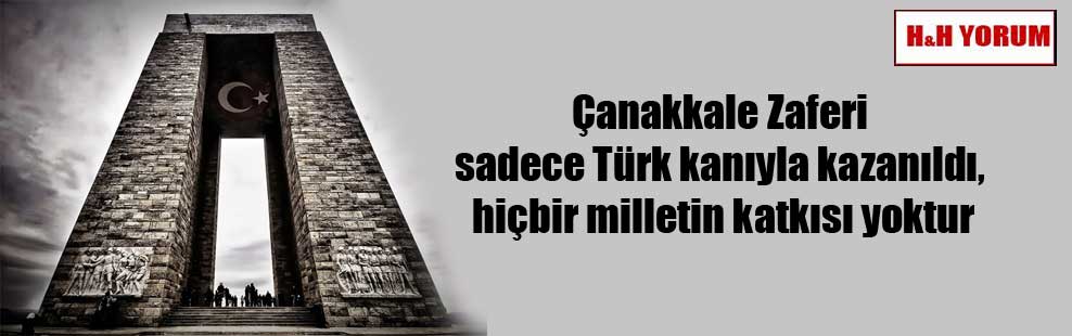 Çanakkale Zaferi sadece Türk kanıyla kazanıldı, hiçbir milletin katkısı yoktur