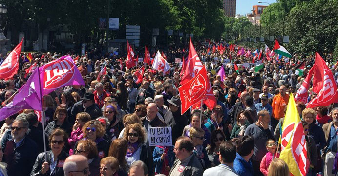 İspanya’da 1 Mayıs kutlamaları protestolara sahne oldu