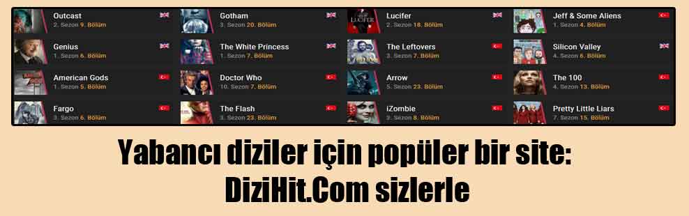 Yabancı diziler için popüler bir site: DiziHit.Com sizlerle