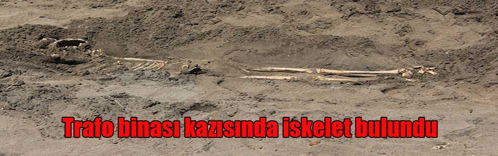 Trafo binası kazısında iskelet bulundu