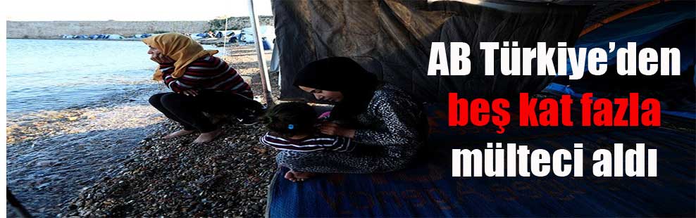 AB Türkiye’den beş kat fazla mülteci aldı
