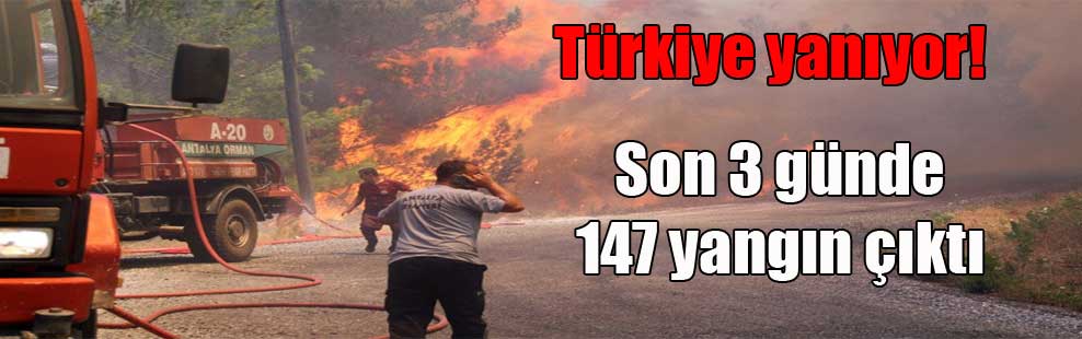 Türkiye yanıyor! Son 3 günde 147 yangın çıktı