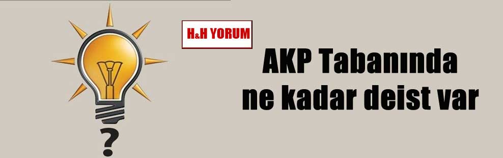 AKP Tabanında ne kadar deist var