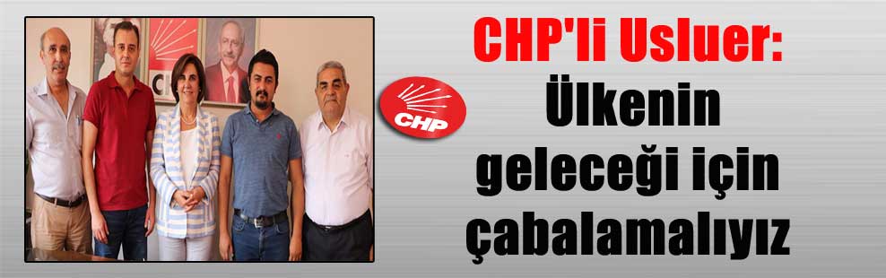 CHP’li Usluer: Ülkenin geleceği için çabalamalıyız
