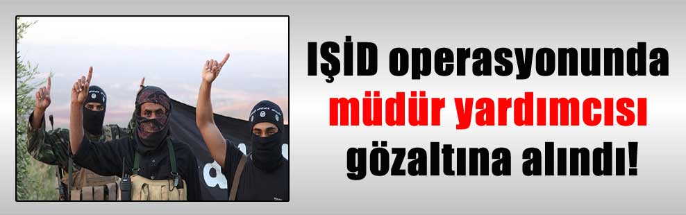 IŞİD operasyonunda müdür yardımcısı gözaltına alındı!