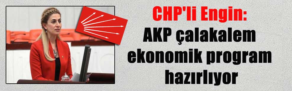 CHP’li Engin: AKP çalakalem ekonomik program hazırlıyor