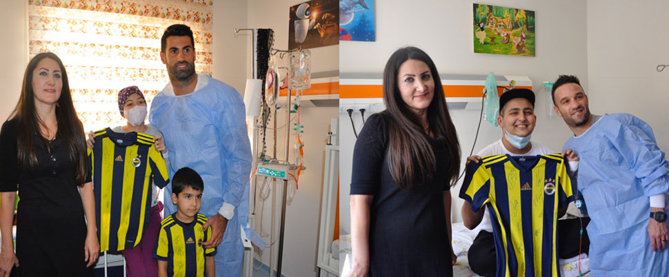 Fenerbahçeli futbolculardan ‘çocuk hastalara’ anlamlı ziyaret