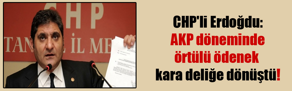 CHP’li Erdoğdu: AKP döneminde örtülü ödenek kara deliğe dönüştü!