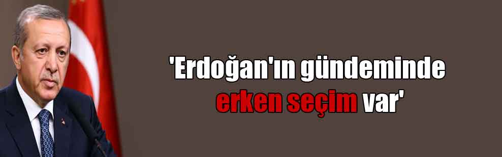 ‘Erdoğan’ın gündeminde erken seçim var’