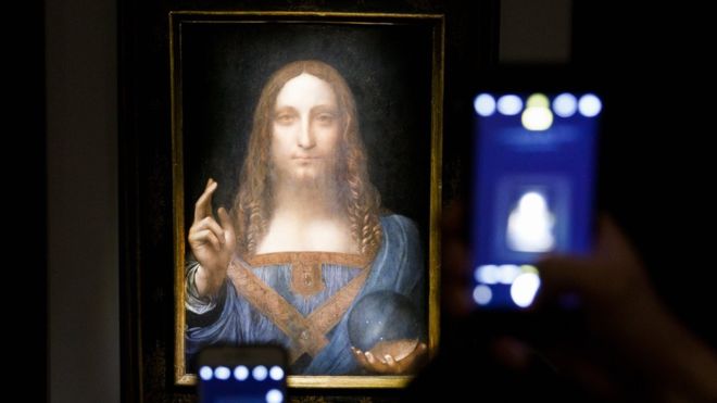 Leonardo da Vinci’nin ‘Dünyanın Kurtarıcısı’ tablosu 450 milyon dolarlık rekor fiyata satıldı