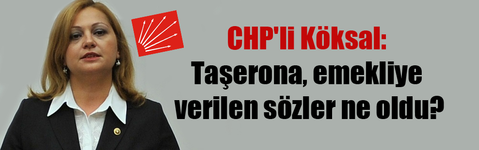 CHP’li Köksal: Taşerona, emekliye verilen sözler ne oldu?