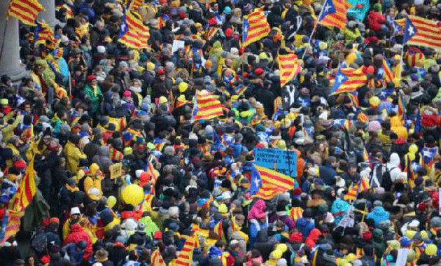 Brüksel’de 45 bin gösterici Katalonya için sokaklarda