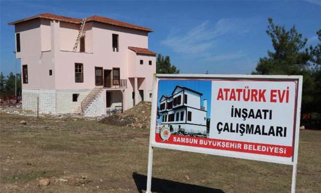 Yeniden yapılan Atatürk Evi’nin inşaatında sona gelindi