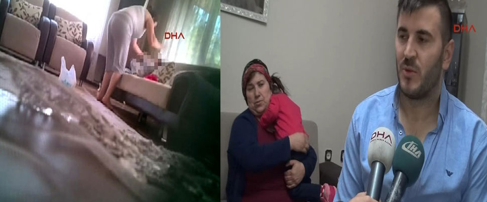 Eşinin kızına şiddetini gizli kameraya kaydeden baba, kızına kavuştu
