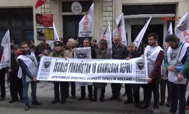 Yunanistan Büyükelçiliği önünde eylem