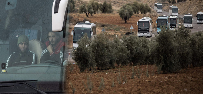 ÖSO unsurları, Kilis’ten otobüslerle sınırı geçti